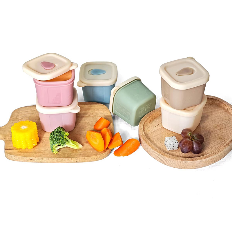 Baby Food Hero - 蓋付きベビーフード容器 シリコン製ベビーフード保存ボックス 乳幼児用 漏れ防止 冷凍庫対応 再利用可能ベビーフードジャー