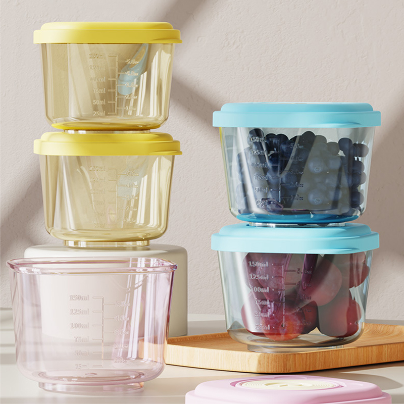 Baby Food Hero - 6個のベビーフード保存容器 - PP素材、蒸し可能、漏れ防止、鮮度保持のための幼児用給餌ボウル、積み重ね可能なオーガナイザー