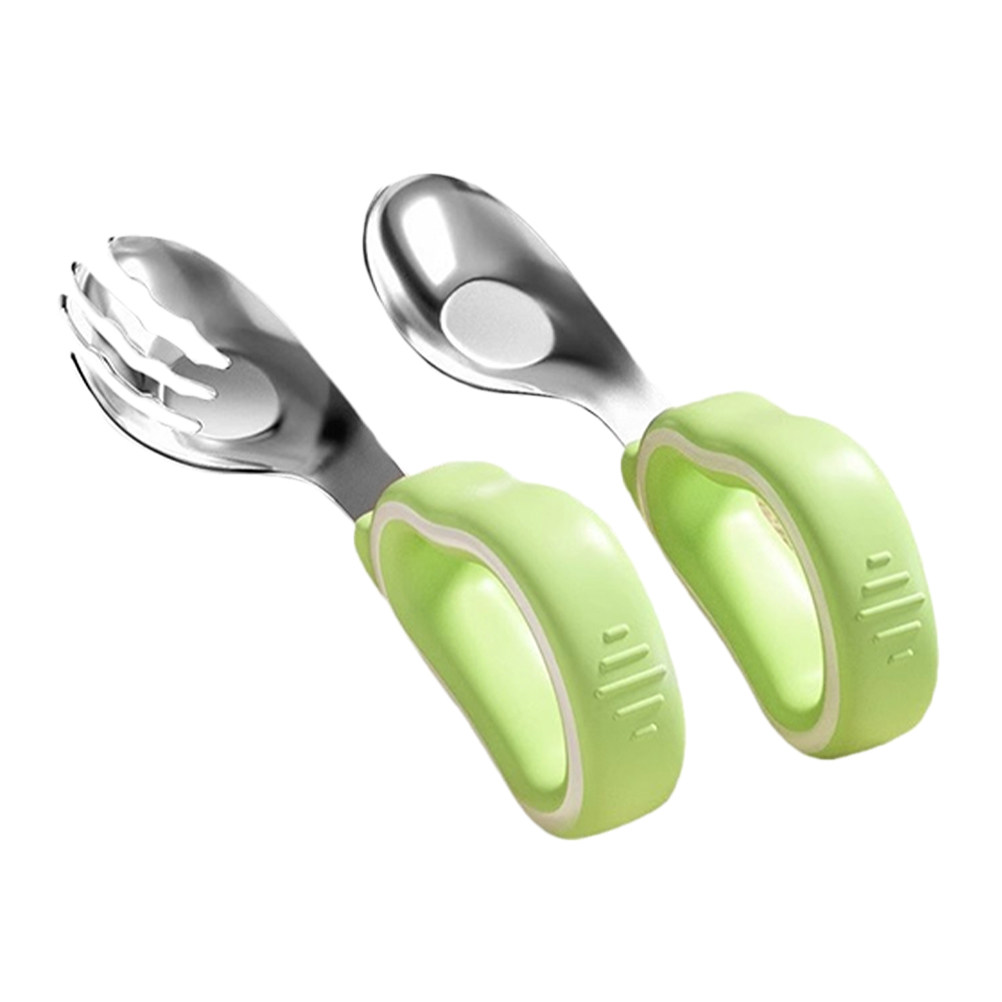 1セットの子供用トレーニングフォークとスプーン。食品衛生基準 - Baby Food Utensils Set のレビューと価格