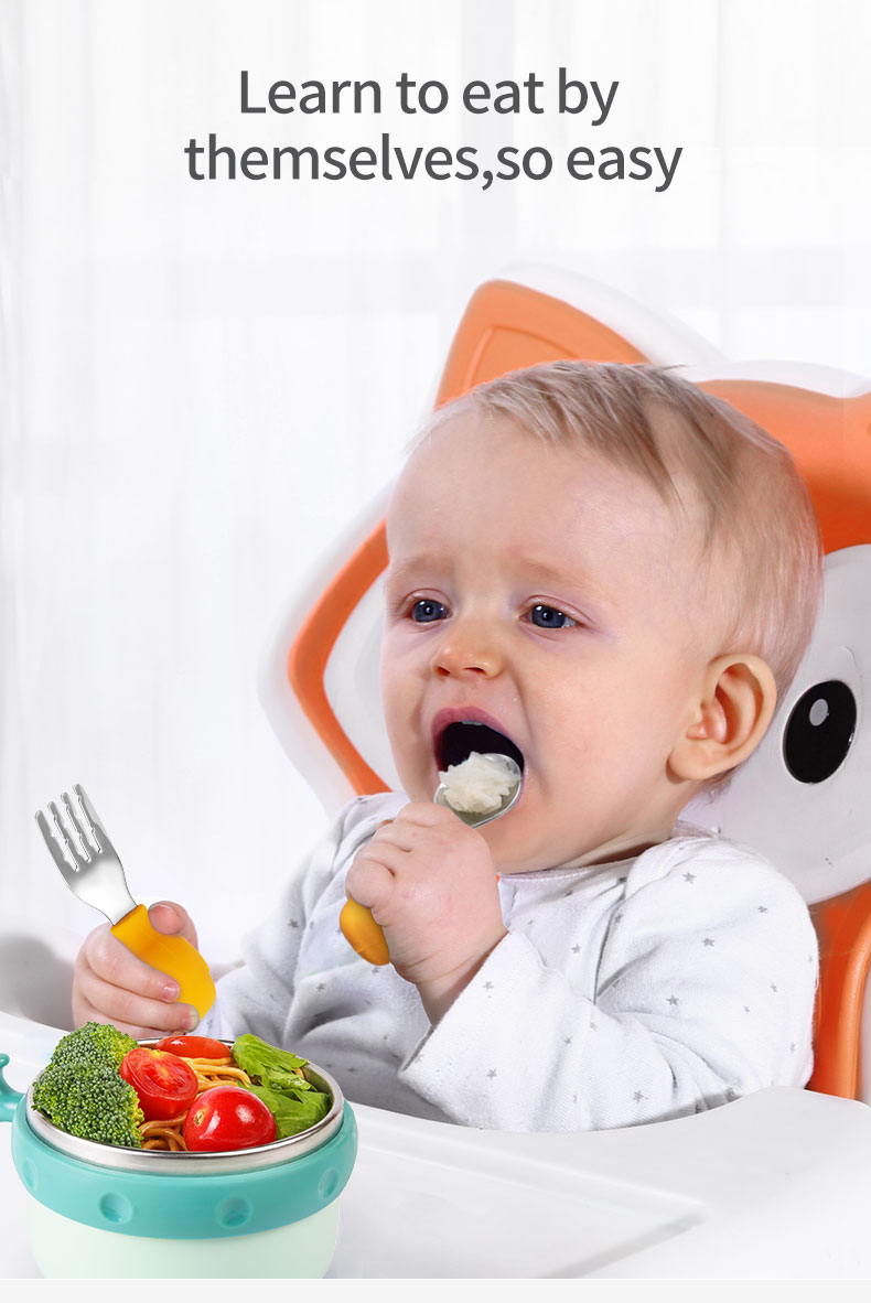 赤ちゃん用食器セット,子供用道具,ステンレス製食器,漫画幼児 - Baby Food Utensils Set のレビューと価格