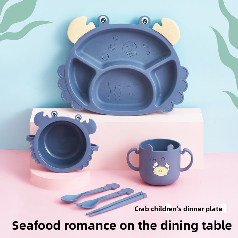 4/6 個カニ子供用プレート、クリエイティブベビー食器、落下 - Baby Food Utensils Set のレビューと価格
