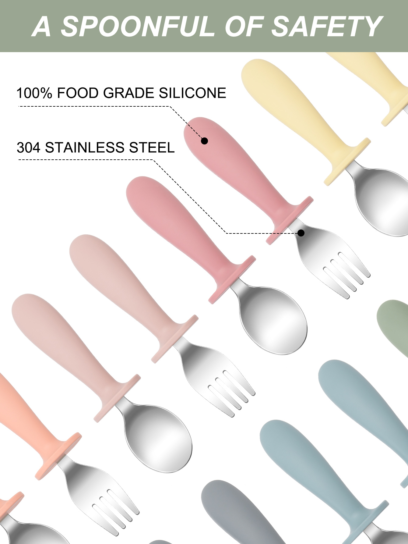 2 個ステンレス鋼フォークスプーンセット赤ちゃん離乳幼児自己 - Baby Food Utensils Set のレビューと価格