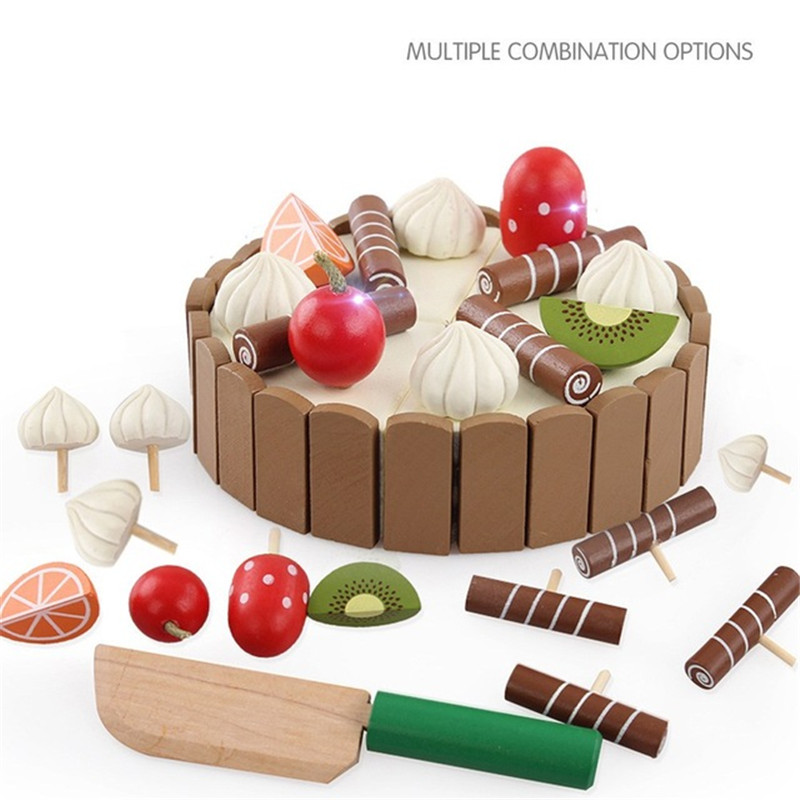 木製子供キッチンおもちゃふりおもちゃカットケーキ遊び食品子供 - Baby Food Kit のレビューと価格