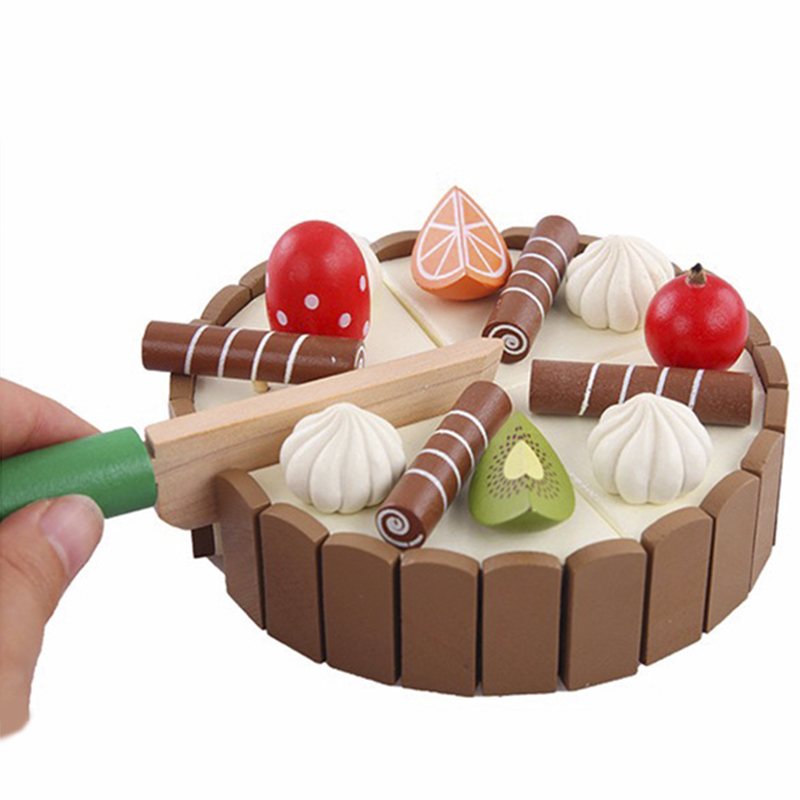 木製子供キッチンおもちゃふりおもちゃカットケーキ遊び食品子供 - Baby Food Kit のレビューと価格