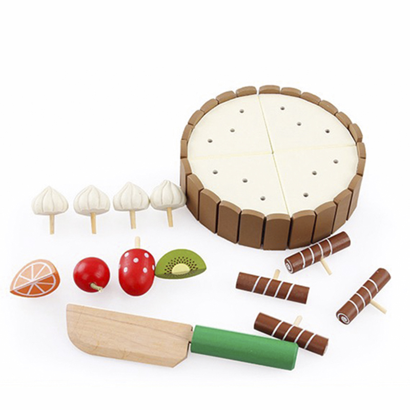 木製子供キッチンおもちゃふりおもちゃカットケーキ遊び食品子供 - Baby Food Kit のレビューと価格