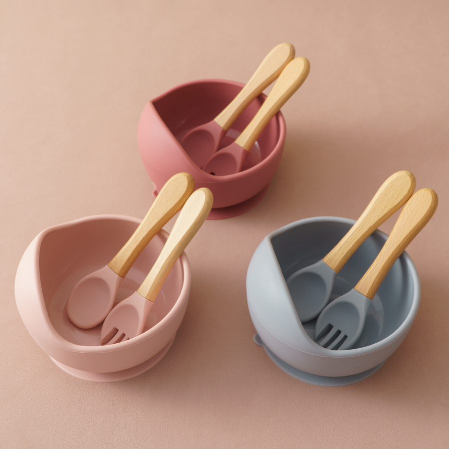 3 個のシリコンベビー給餌ボウルセットベビー学習食器吸引ボウ - Baby Food Kit のレビューと価格