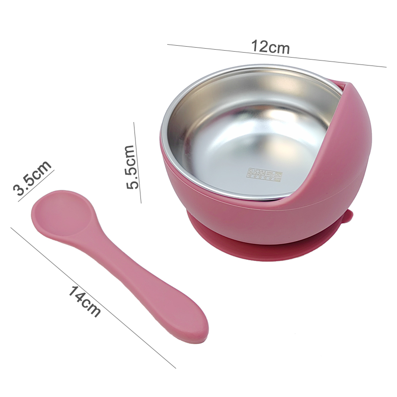 3 個セットベビー給餌ボウルスプーン付きステンレス鋼ボウルパ - Baby Food Utensils のレビューと価格
