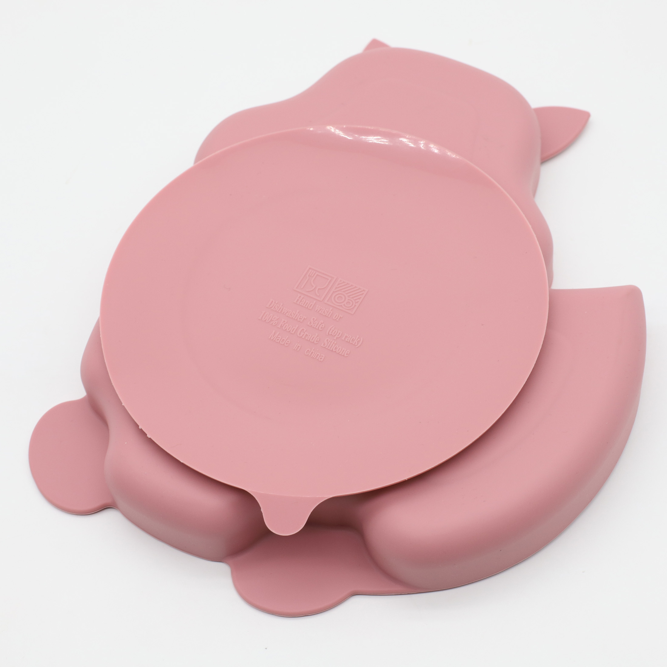 シリコーンディナープレート、強力な吸引、スプーンフォーク、赤 - Baby Food Utensils Set のレビューと価格