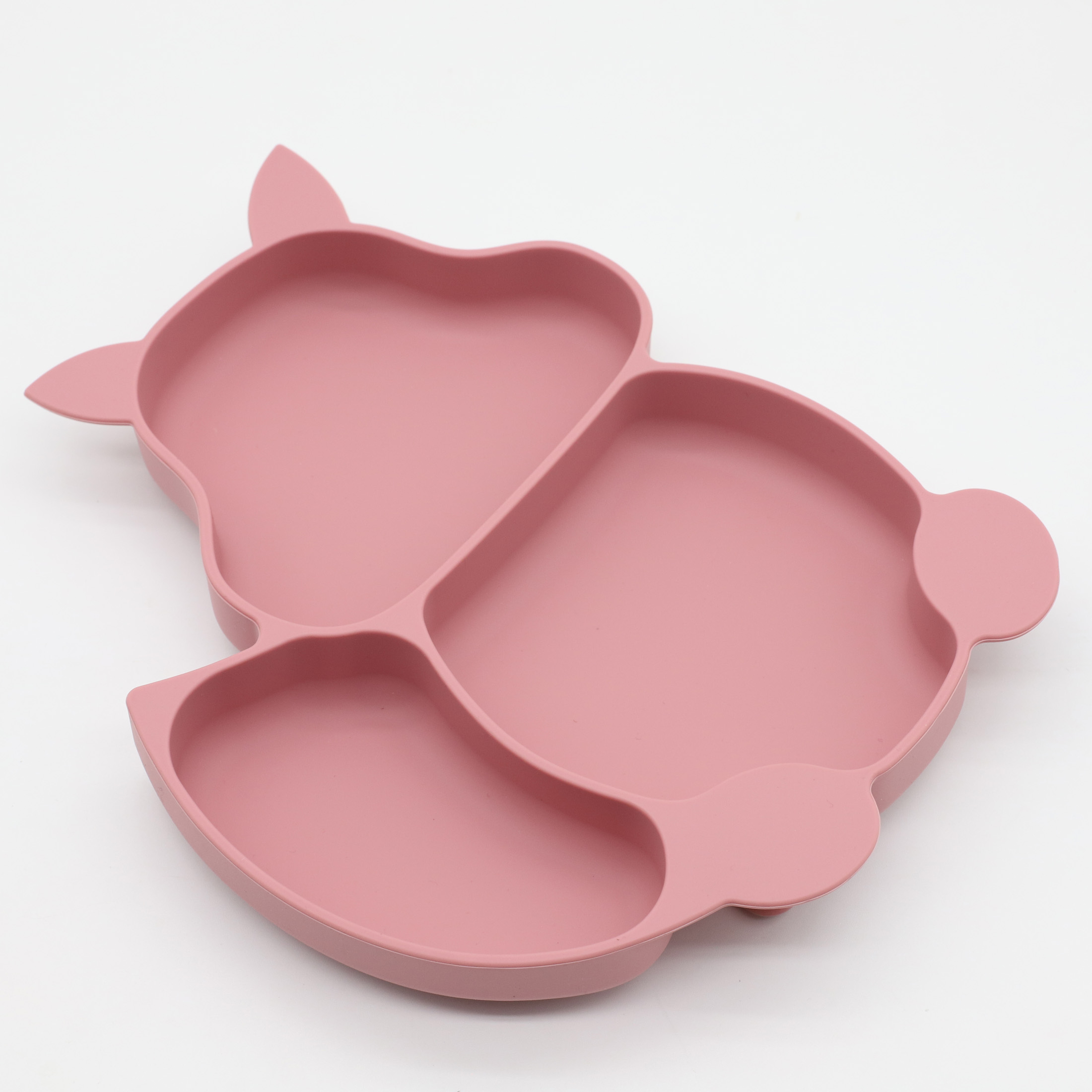 シリコーンディナープレート、強力な吸引、スプーンフォーク、赤 - Baby Food Utensils Set のレビューと価格