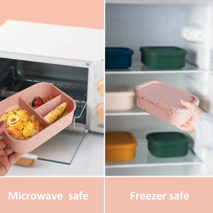 電子レンジ弁当箱、シリコンボウル、食器、食品収納容器、子供、 - Baby Food Hero のレビューと価格