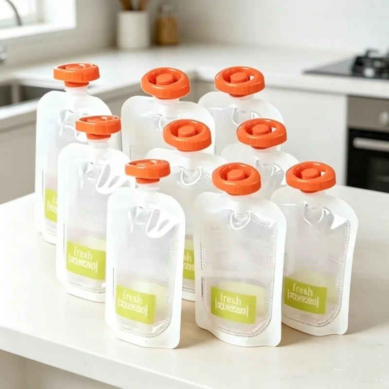 オーガニック幼児用給餌ポーチ 50 個 ポータブルスクイーズ - Baby Food Hero のレビューと価格