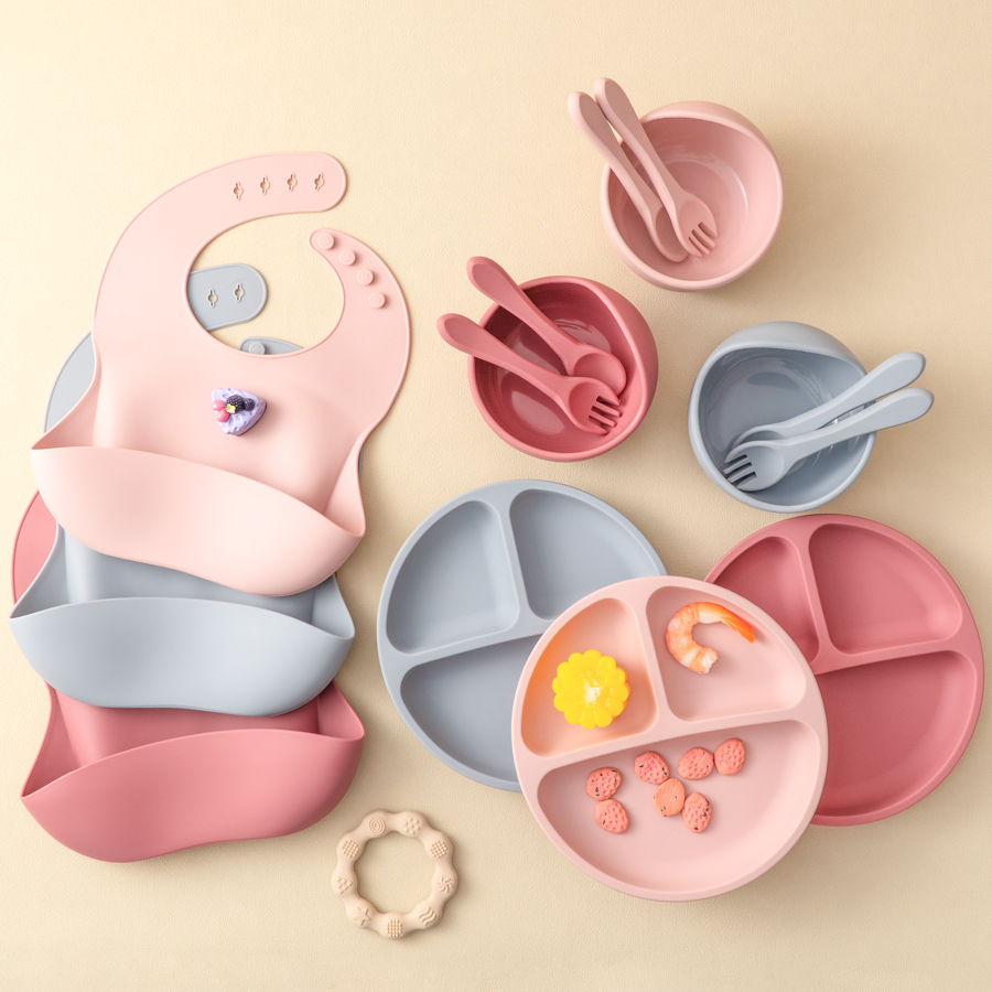 5 個ベビーシリコーン給餌セットラウンドダイニングプレート吸 - Baby Food Kit のレビューと価格