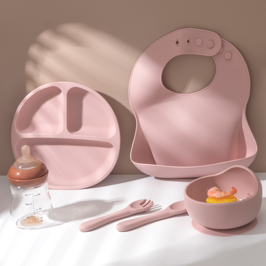 5 個ベビーシリコーン給餌セットラウンドダイニングプレート吸 - Baby Food Kit のレビューと価格