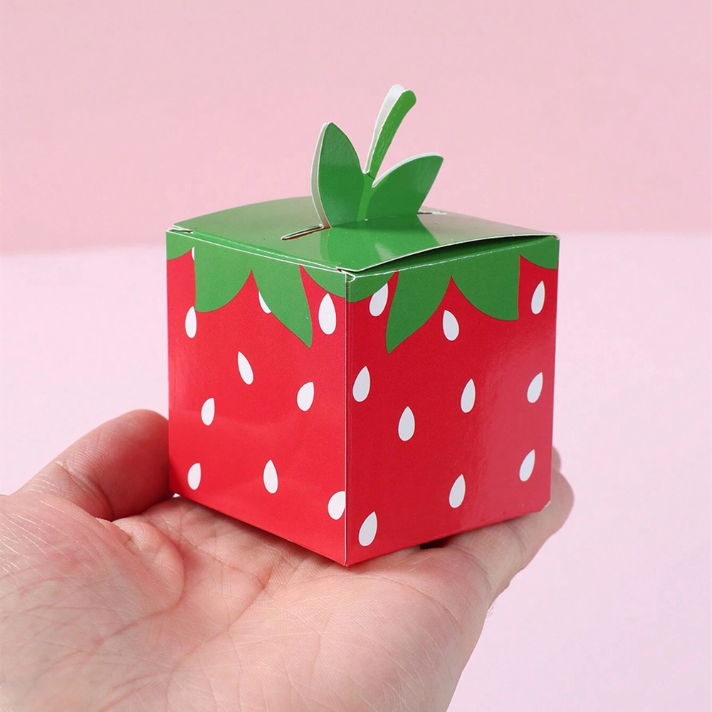 10 個甘いフルーツイチゴテーマ紙クッキーキャンディボックス - Baby Food Ideas のレビューと価格