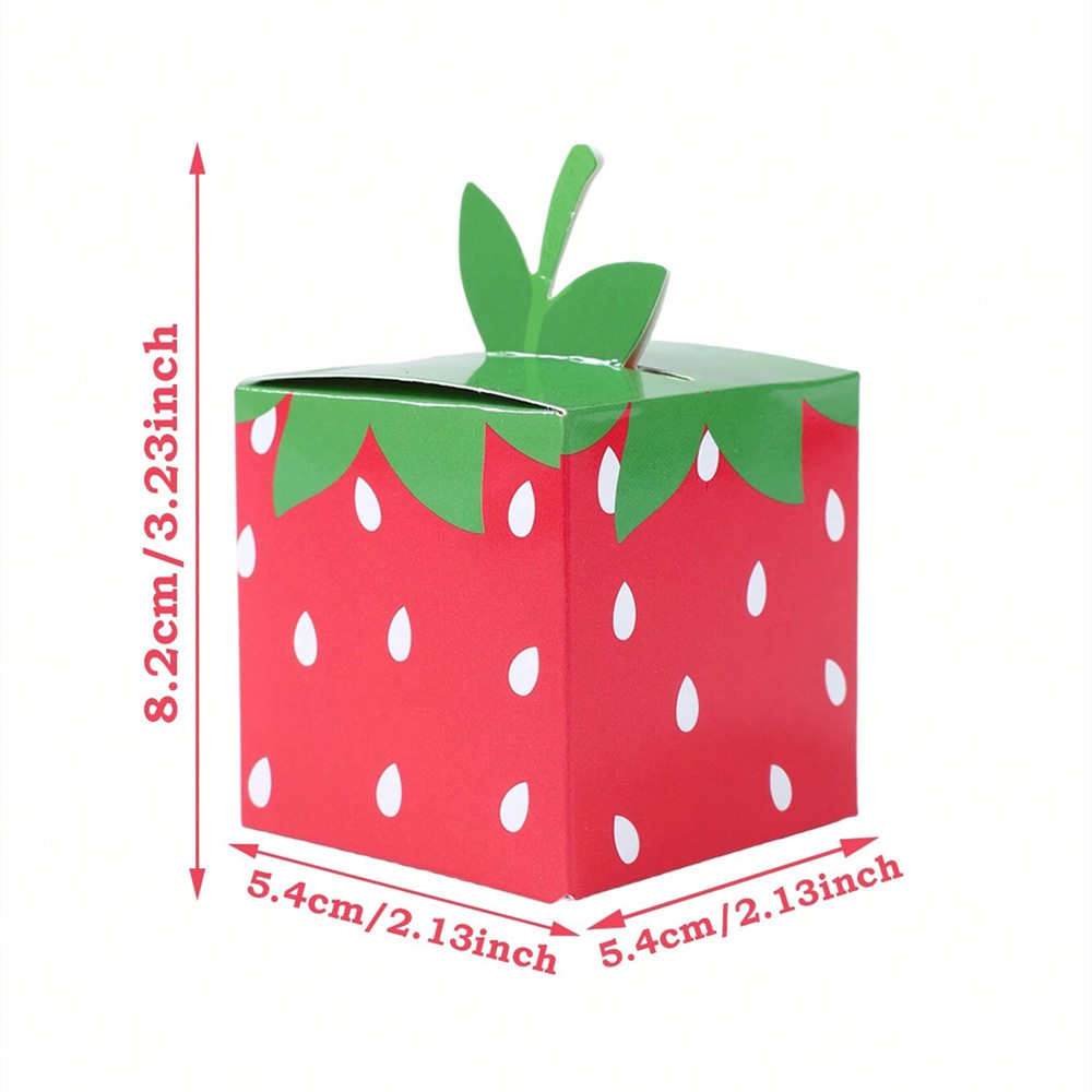 10 個甘いフルーツイチゴテーマ紙クッキーキャンディボックス - Baby Food Ideas のレビューと価格