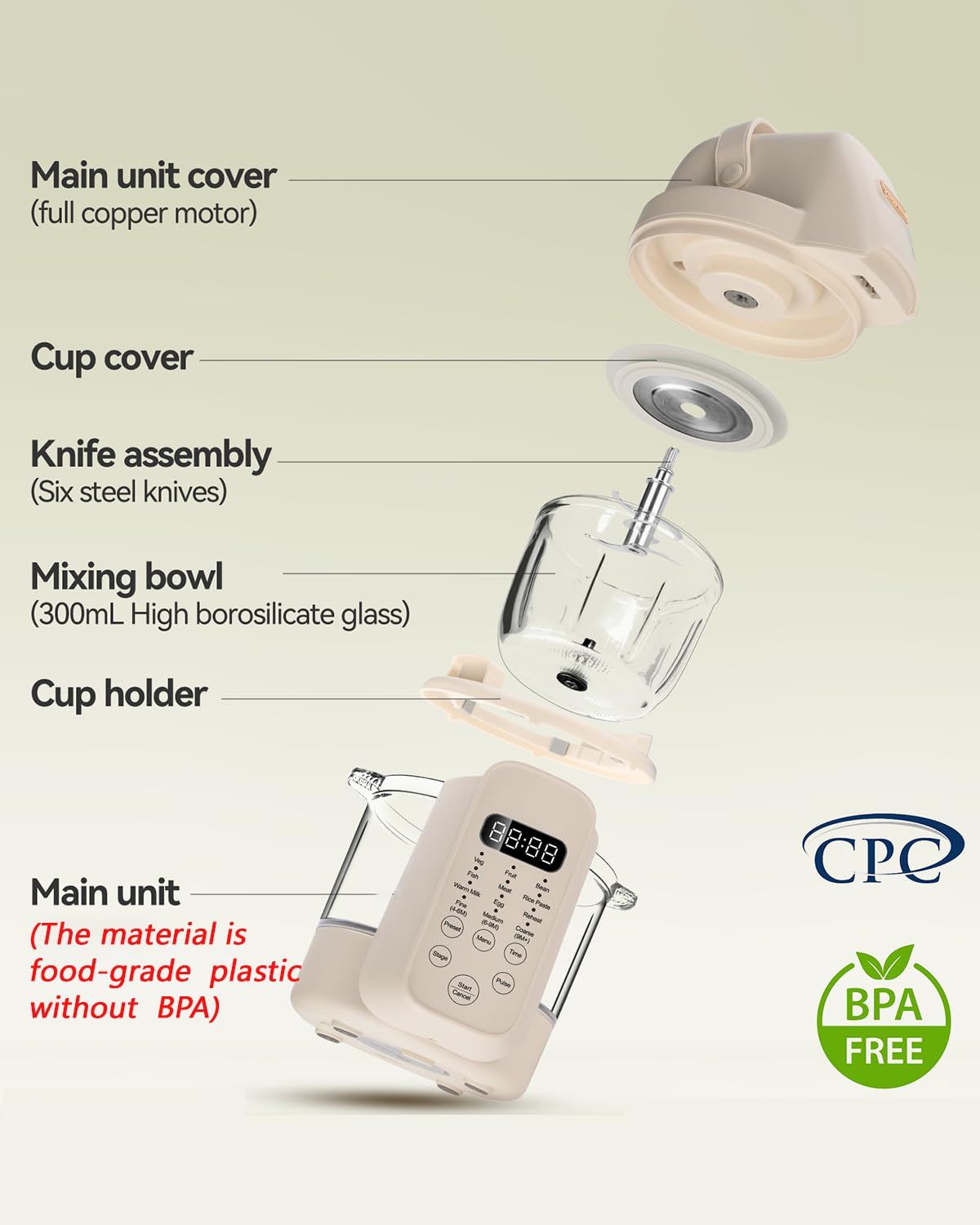 高性能プロ仕様の9in1ベビーフードメーカー。自動ガラス製加 - Baby Food Steamer のレビューと価格