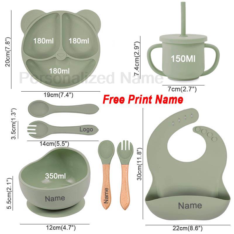 シリコーンクマ摂食、赤ちゃん吸盤ボウル、食器プレート子供のた - Baby Food Kit のレビューと価格
