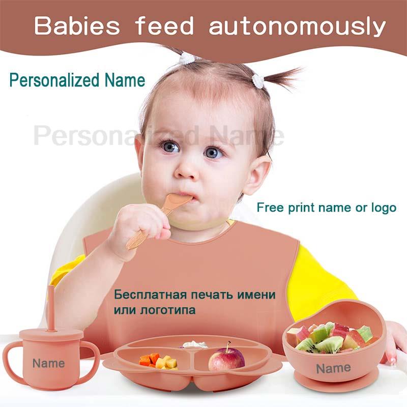 シリコーンクマ摂食、赤ちゃん吸盤ボウル、食器プレート子供のた - Baby Food Kit のレビューと価格