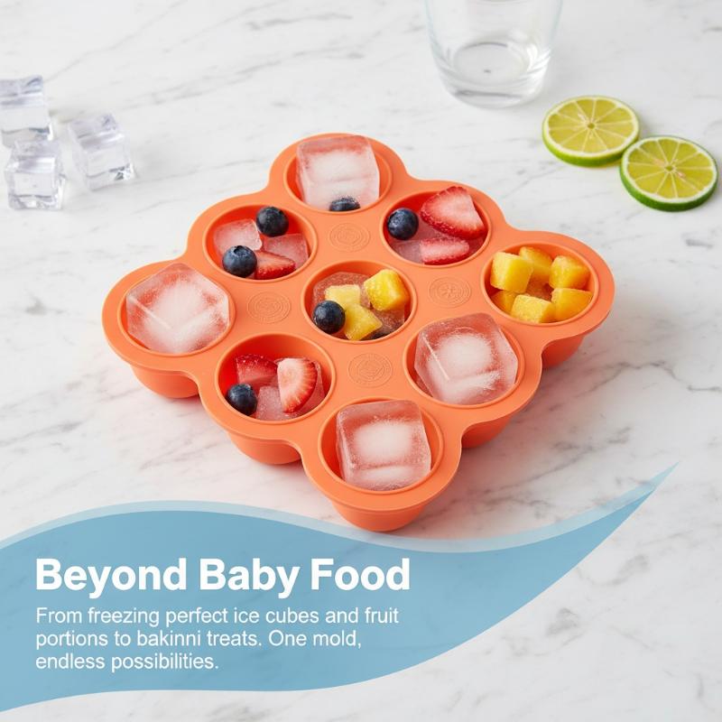 ベビーフードシリコン容器 9グリッド冷凍トレイ 漏れ防止蓋  - Baby Food Hero のレビューと価格