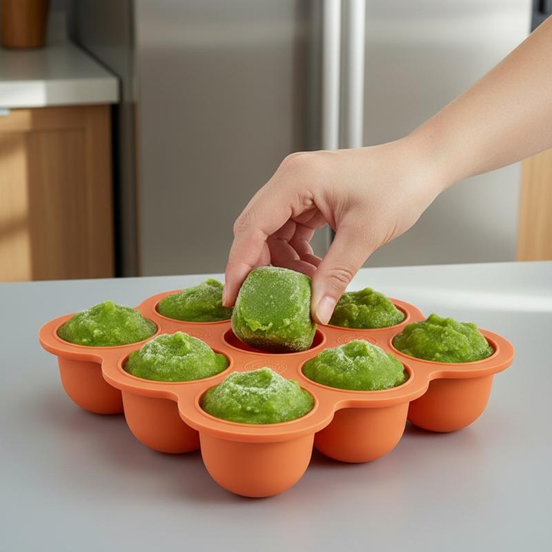 ベビーフードシリコン容器 9グリッド冷凍トレイ 漏れ防止蓋  - Baby Food Hero のレビューと価格