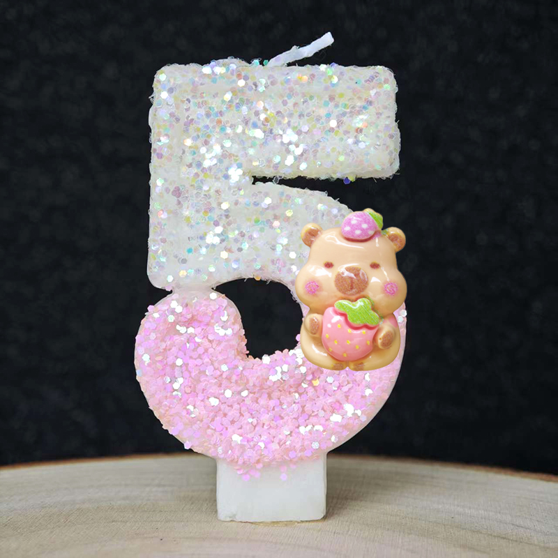 新しいカピバラキャンドルケーキデコレーショントピック0-9数 - Baby Food Ideas のレビューと価格