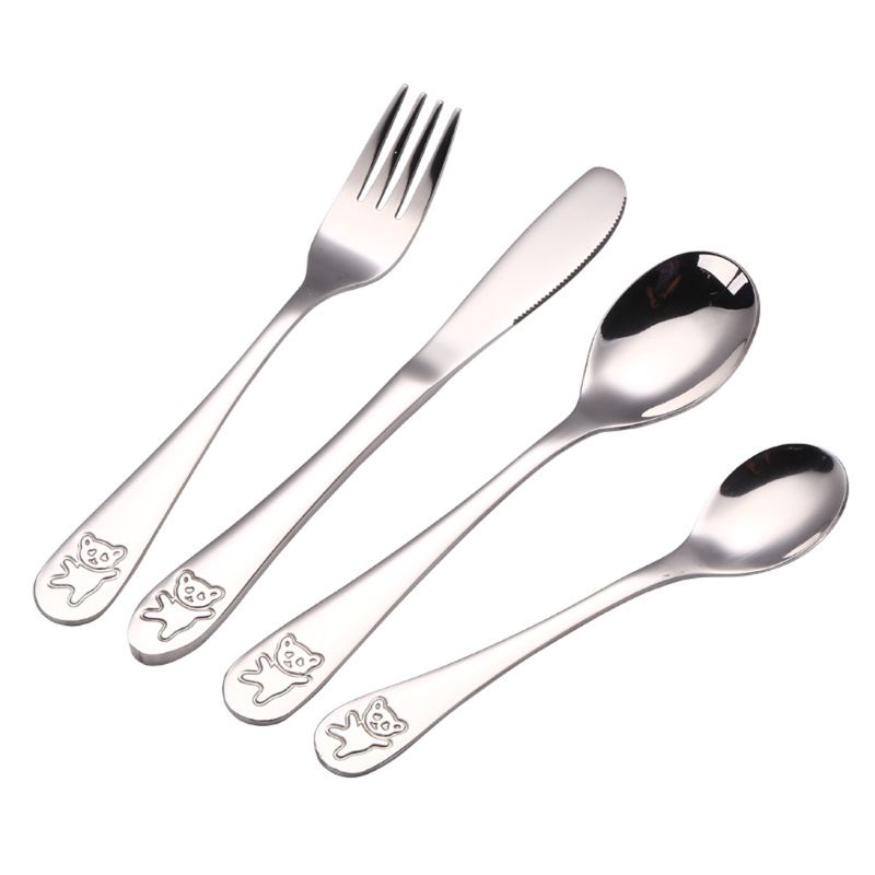 4 ピース/セットベビーティースプーンスプーン食品給餌フォー - Baby Food Utensils Set のレビューと価格