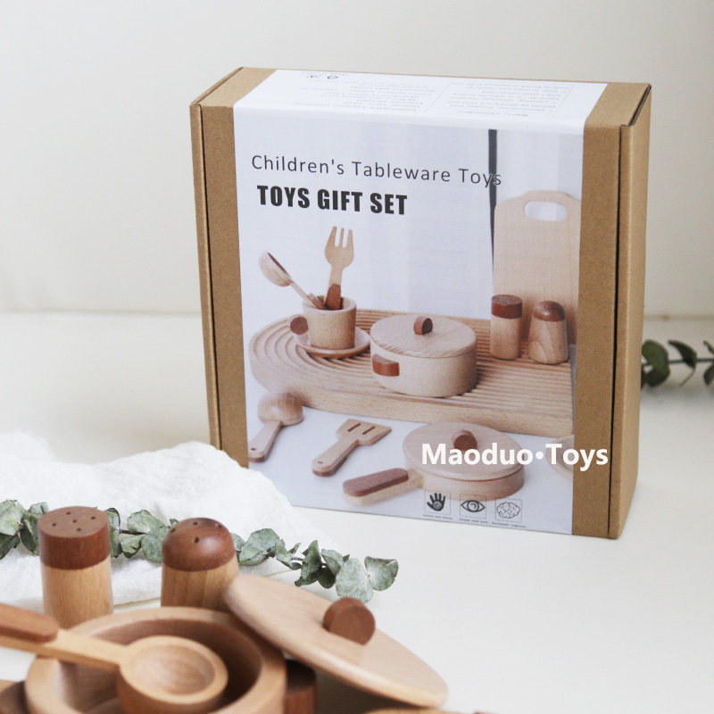 マオドゥオ おもちゃ ブナ材製 キッズキッチン プレイセット - Baby Food Utensils のレビューと価格