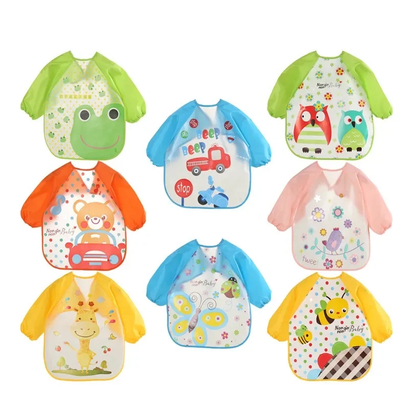 防水 EVA フルスリーブベビービブ子供エプロン長袖給餌スモ - Baby Food Kit のレビューと価格
