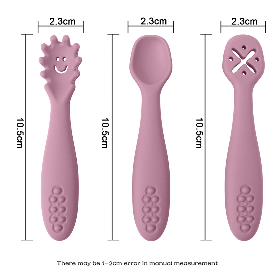 3 個かわいい赤ちゃん学習スプーン食器セット新生児給餌スプー - Baby Food Utensils Set のレビューと価格