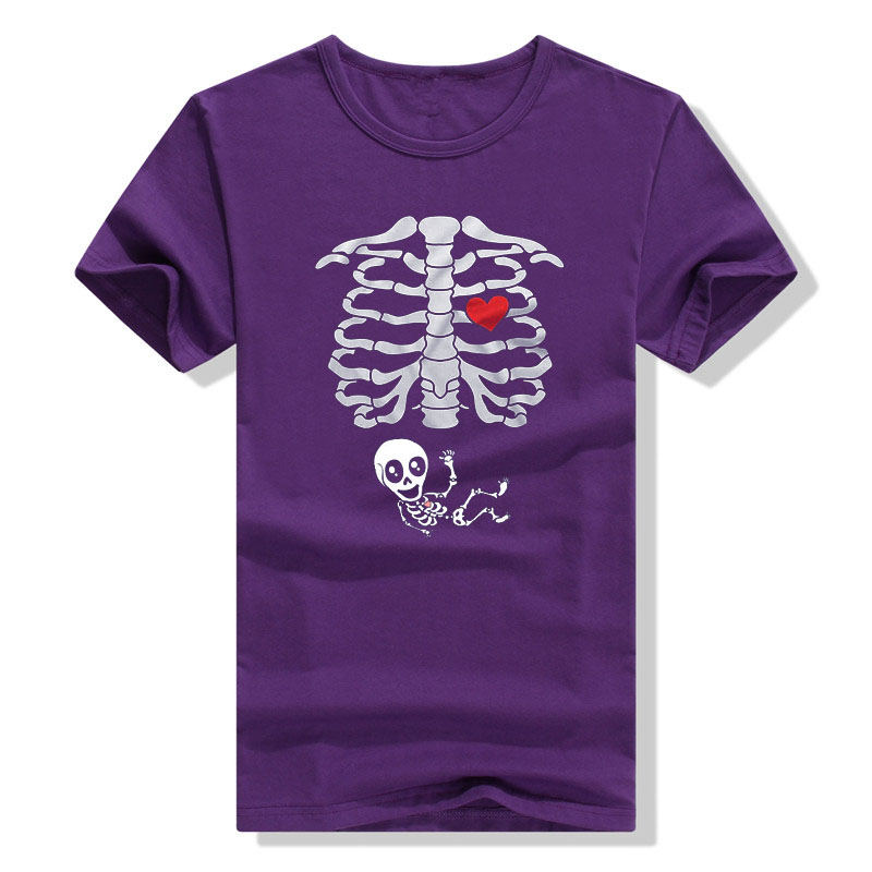 マタニティ ハロウィン スケルトン Tシャツ カップル X  - Baby Food Age のレビューと価格