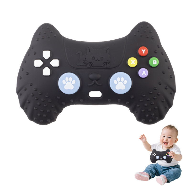 かわいい子猫型ゲームコントローラー型シリコン製ベビー歯固めお - Baby Food Kitten のレビューと価格