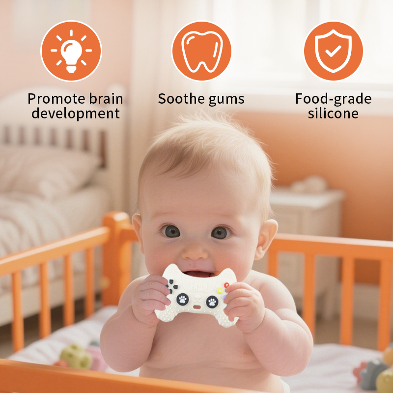 かわいい子猫型ゲームコントローラー型シリコン製ベビー歯固めお - Baby Food Kitten のレビューと価格