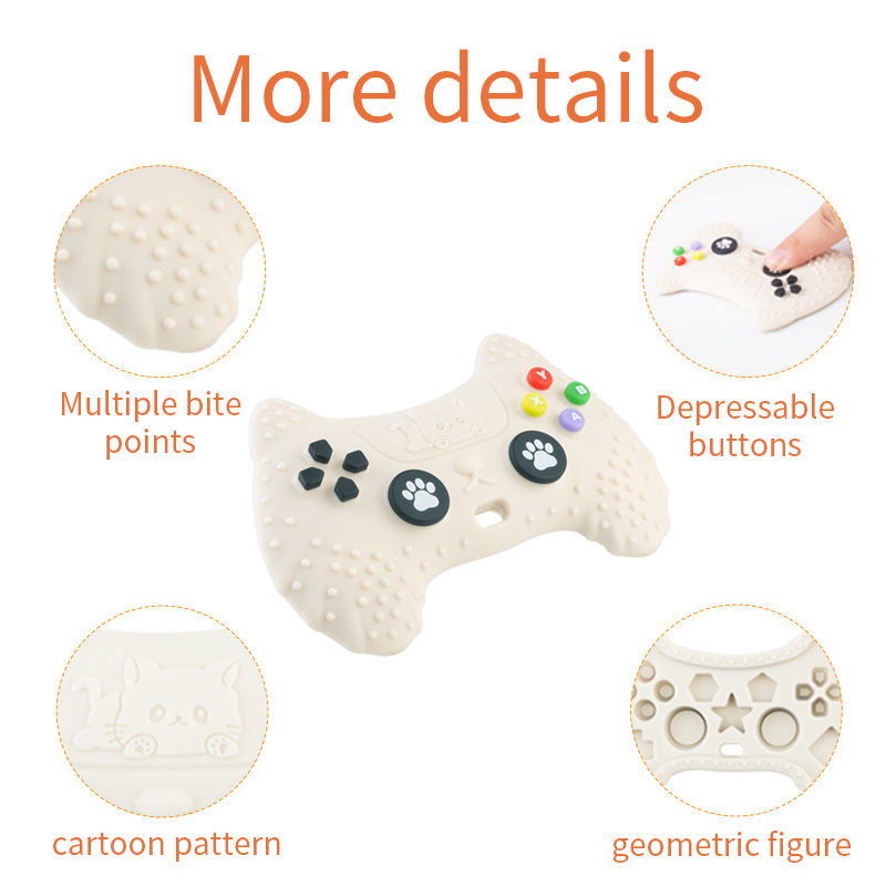 かわいい子猫型ゲームコントローラー型シリコン製ベビー歯固めお - Baby Food Kitten のレビューと価格