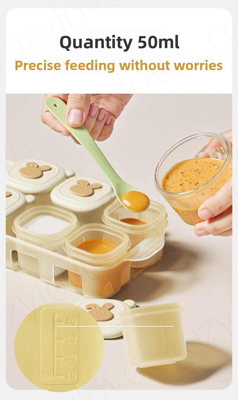 持ち運び可能なベビーフード冷凍トレイ（4/8個積み重ね可能な - Baby Food Hero のレビューと価格