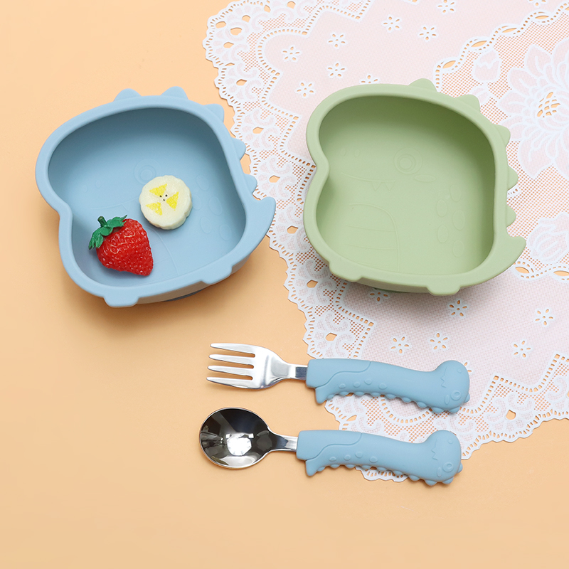 ベビー恐竜スプーンフォークセット 幼児用ステンレス製離乳食セ - Baby Food Utensils Set のレビューと価格