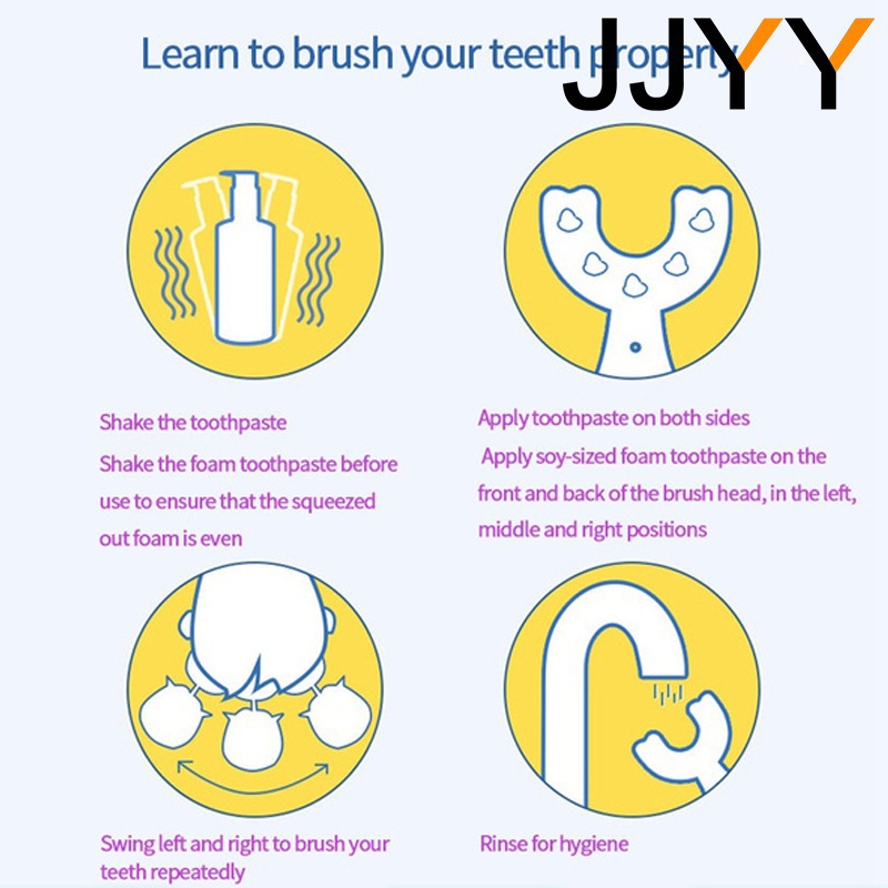 子供用U字型歯ブラシ シリコン製 360度ベビー幼児用口腔ケ - Baby Food Age のレビューと価格