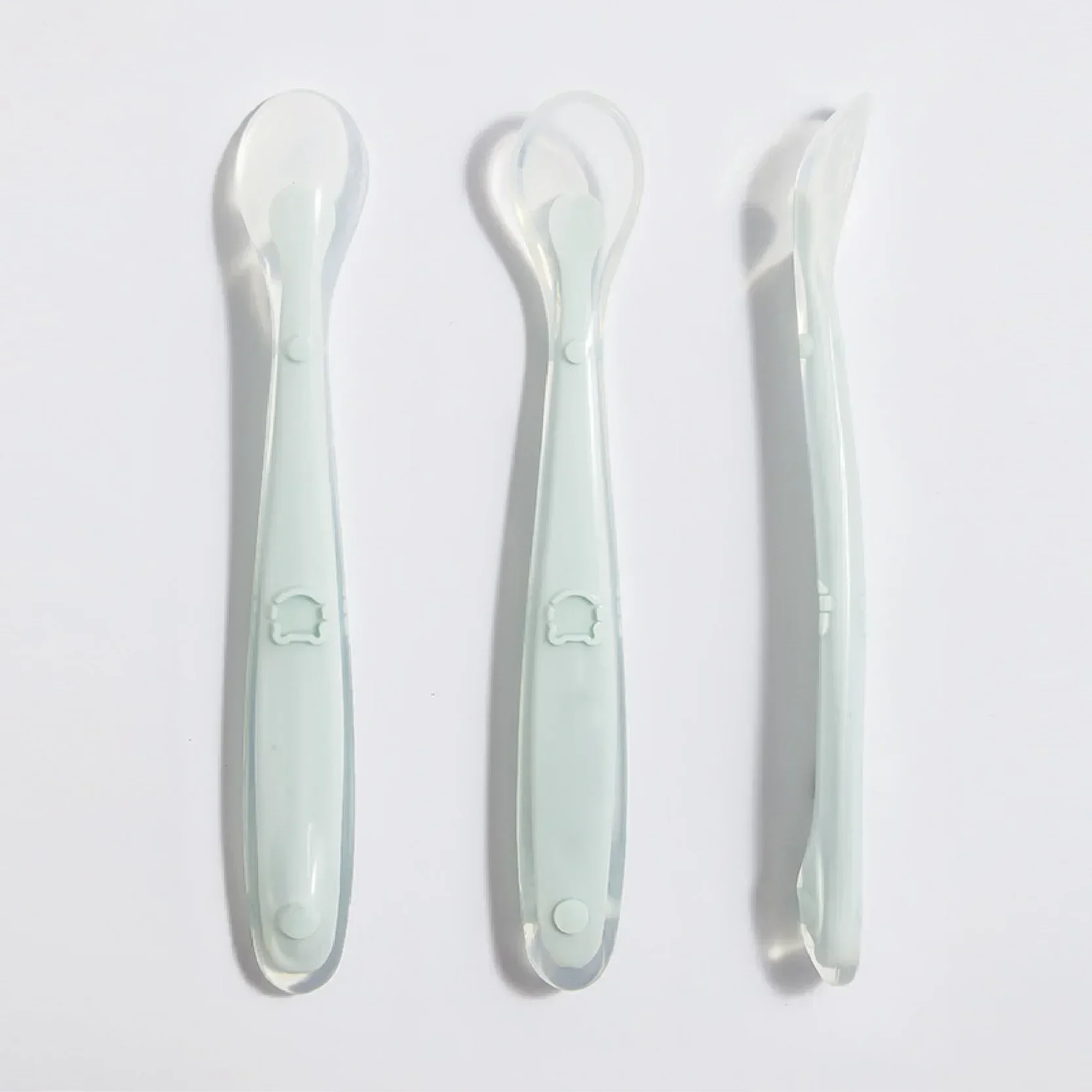 ソフトシリコンベビースプーン幼児補完食給餌トレーニングスプー - Baby Food Utensils のレビューと価格