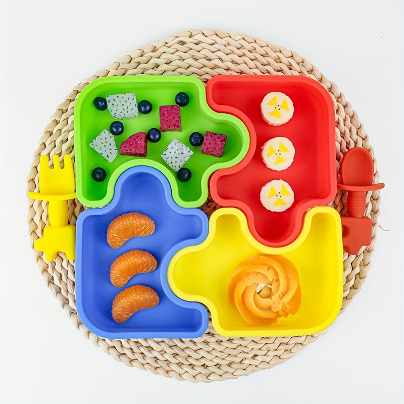 6個/セット ベビーシリコン製食器セットには、スプーン1本、 - Baby Food Utensils Set のレビューと価格