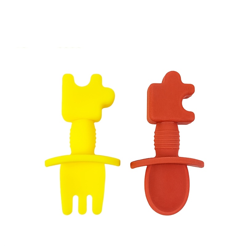 6個/セット ベビーシリコン製食器セットには、スプーン1本、 - Baby Food Utensils Set のレビューと価格