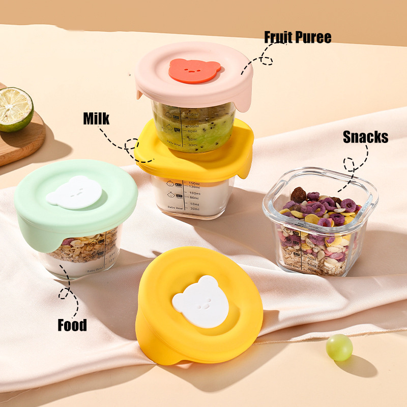 ふた付きベビーフード収納ジャー、幼児用の漏れ防止スナックピュ - Baby Food Hero のレビューと価格