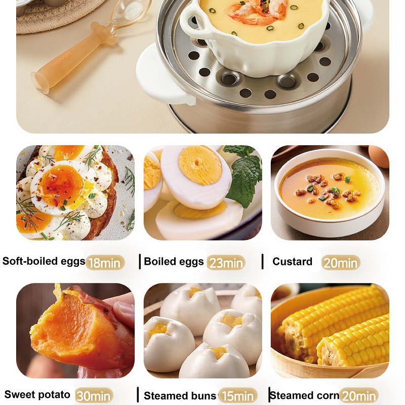 400 ワット多機能卵調理器寮の朝食マシン 304 ステンレ - Baby Food Steamer のレビューと価格