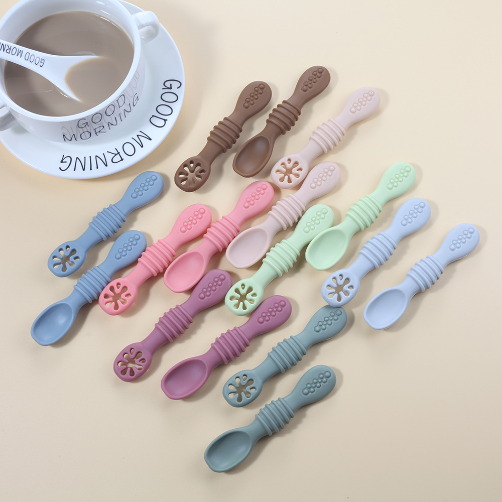 2 個かわいい赤ちゃん学習スプーン食器セット食品グレードのシ - Baby Food Utensils Set のレビューと価格
