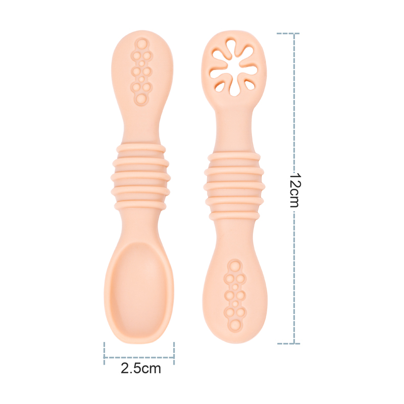 2 個かわいい赤ちゃん学習スプーン食器セット食品グレードのシ - Baby Food Utensils Set のレビューと価格