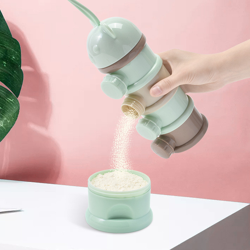 3/4 層ベアベビーミルクパウダーコンテナポータブル独立サイ - Baby Food Hero のレビューと価格