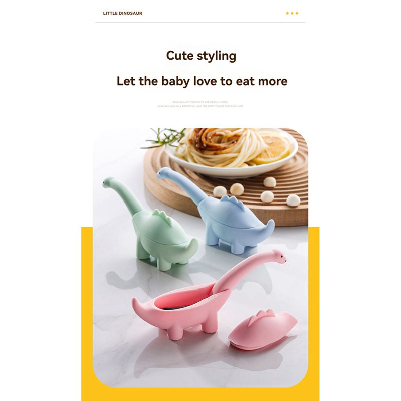 恐竜の形をした幼児用食品給餌スプーンフォーク子供用赤ちゃん漫 - Baby Food Utensils Set のレビューと価格