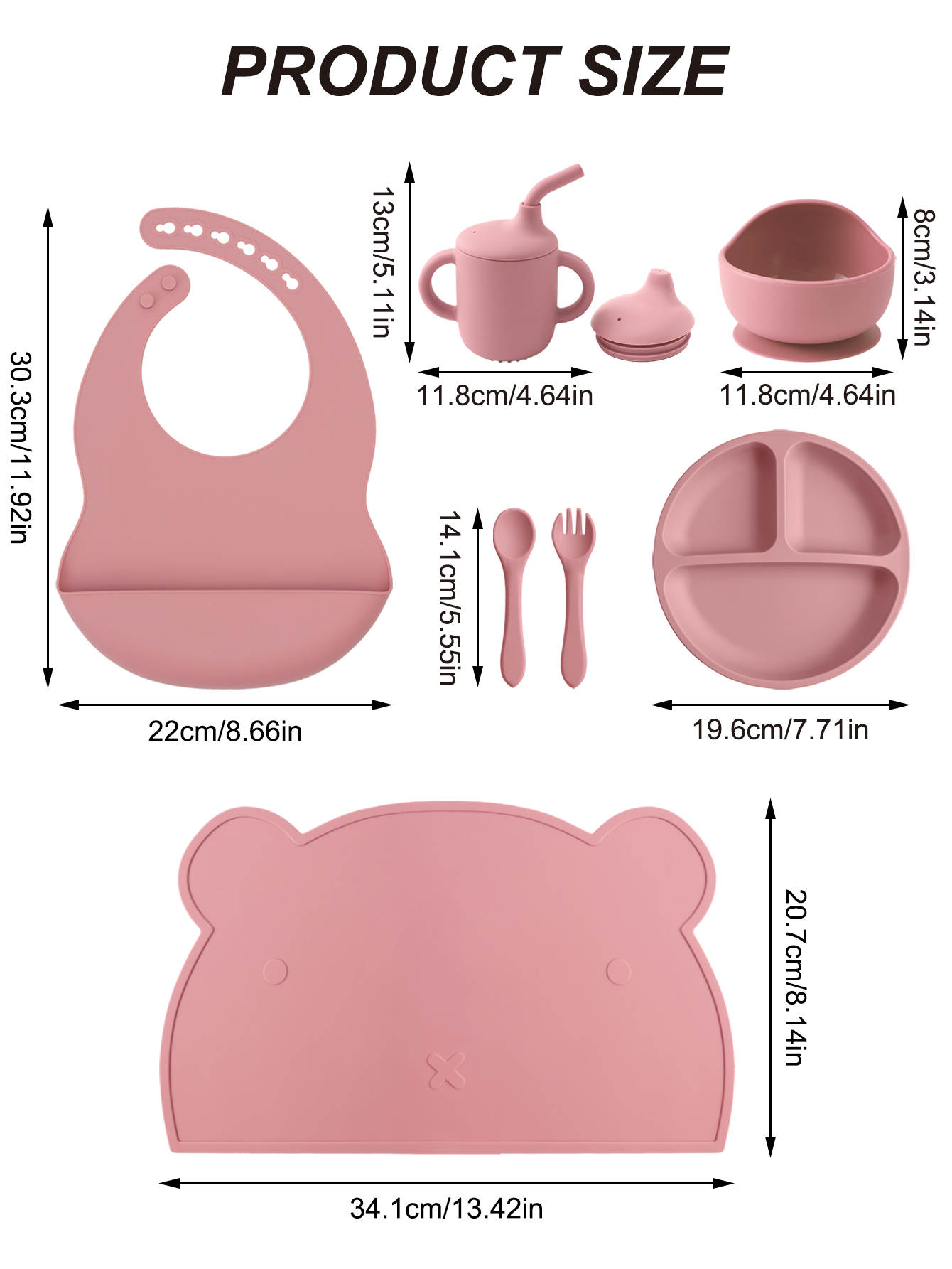 7点セット シリコン製ベビー食器セット 仕切り皿 吸盤付きボ - Baby Food Kit のレビューと価格