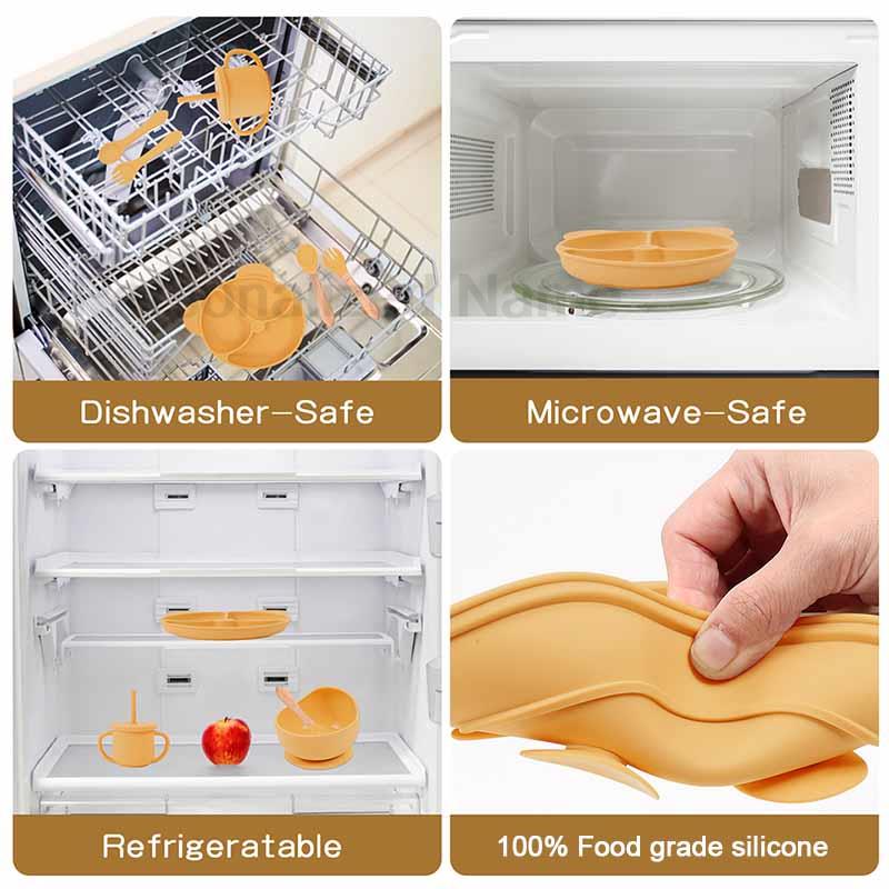 給餌セットシリコーンベビー吸盤ボウル皿プレート子供のためのク - Baby Food Kit のレビューと価格