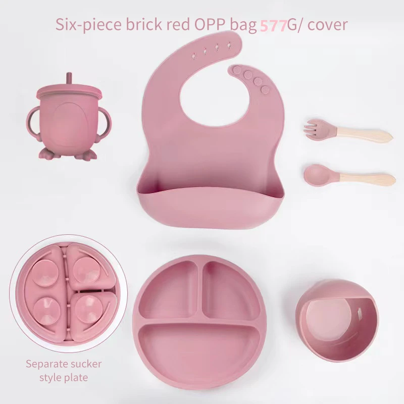 子供用シリコンミールセット、ベビートレーニングカトラリー、6 - Baby Food Kit のレビューと価格